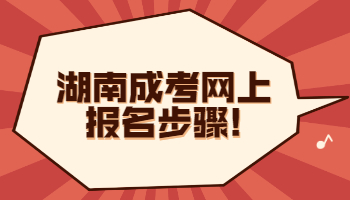 湖南成考網上報名
