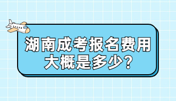 湖南成考報(bào)名費(fèi)用