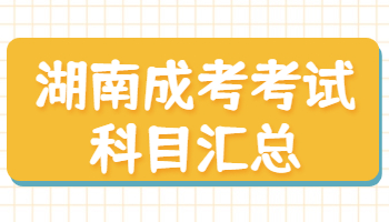 湖南成考考試科目